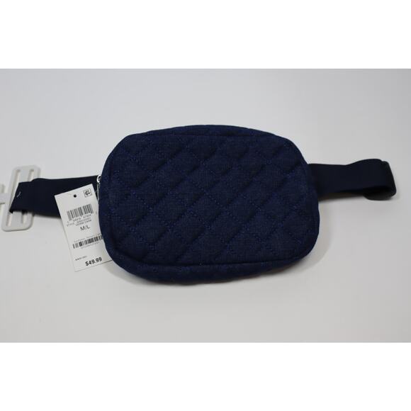 Jenni Dark Denim Quilted Belt Bag Size M/L - Picture 2 of 5